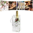 thumbnail image 3 of Dreamhall Ice Wine Bag Portable Collapsible Clear Wine Pouch Cooler with Handle for Party,Outdoor,Champagne,Cold Beer,White Wine,Chilled Beverages,Iced Drinks Clear, 3 of 5