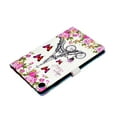 thumbnail image 2 of SaniMore Card Holder Case for Samsung Galaxy Tab A8 Case 10.5" 2022 SM-X200/X205, Auto Wake/Sleep Flip Kickstand PU Leather Case Color Painting Shockproof TPU Backplane Protective Case, Flower Tower, 2 of 13