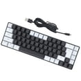 thumbnail image 1 of Clavier de Jeu à Membrane, Clavier d'Ordinateur Rétroéclairé RVB à 68 Touches, Clavier Filaire USB à Couleurs Contrastantes avec Touches Multimédias, pour Système Win Bureau Famille, 1 of 7