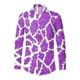 thumbnail image 4 of SHIXIAOO Chemise à Manches Longues Imprimée 3D Numérique à Paillettes pour Hommes, Col à Revers, Boutons, Ajustée, avec Poche, pour le Travail, 4 of 4