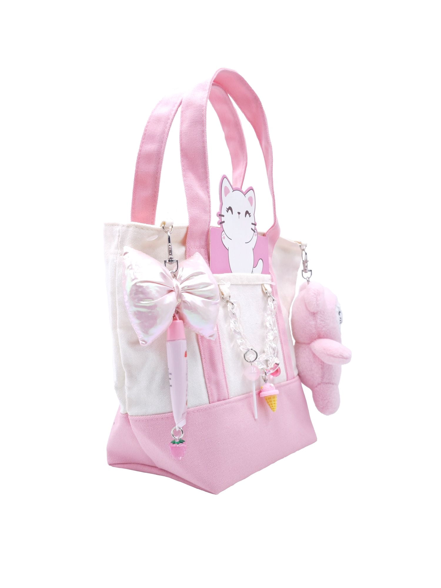 Wonder Nation Kitty Cat Mini Tote Bag, Pink