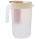 thumbnail image 3 of Jarra de agua fría de gran capacidad de 2200 ml, jarra pequeña de plástico con tapa y pico, jarra para puerta de refrigerador, para té helado y limonada., 3 of 5