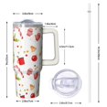 thumbnail image 2 of Christmas Reindeer 30oz Stainless Steel Tumbler with Handle and Straw, Winter Holiday Coffee Mug, Leak Proof Travel Cup Gifts for Women Men, 2 of 5