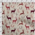 thumbnail image 3 of Soimoi Animals Print,Cotton Poplin, Sewing Fabric Sold by The Yard 42 Inch Wide,Sewing Craft Quilting/Quilt Making Fabric, Maroon, 3 of 5