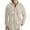 Beige, variant on Zylarhe Mens Summer Shirts, Casual Men's Shirts Loose Fit Pleated Long Sleeve Shirt Button down Pajama Blue XL