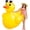 Glasses, variant on 1 Pack 4 Feet Giant Inflatable Duck with Earphone Pool Float Huge Funny Rubber Duck Large Blow up Inflatable Floatie for Summer Beach Swimming Pool Decoration