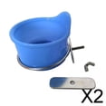 thumbnail image 1 of 2x Cuenco para Comedero de Pájaros, de Jaula de Agua para Alimentos con Soporte de Material Acero Inoxidable, Vasos de Alimentación de Loros Duradero 2 piezas, 1 of 10