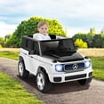 thumbnail image 2 of Costway Licensed Mercedes-Benz EQG Kids Ride On Car with Remote Control Detachable Battery White, 2 of 10