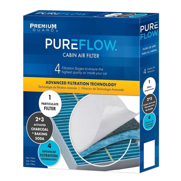 PUREFLOW PC99876X Cabin Air Filter | Fits 2022-2027 Kia Carnival 3.5L; 2025-2027 Carnival 1.6L, Front