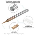 thumbnail image 4 of Uxcell 1/8" Shank 0.2mm x 1mm Titanium Coated Carbide End Mill CNC Router Bits 4 Pack, 4 of 6