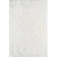 thumbnail image 2 of Abani Cozy Modern Circular Waves Area Rug 9x12 Cream Ivory Power-Loomed, 2 of 7