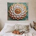 thumbnail image 5 of Printed Mandala Lotus Tapestry Wall Hanging – Boho Wall Art Decor for Bedroom, Living Room, and Apartment, 5 of 7