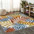 thumbnail image 3 of JONATHAN Y AMALFI COAST 9 x 12 Area Rug, Tropics Palm Leaves - Cream/Orange, AMC100B-9, 3 of 9