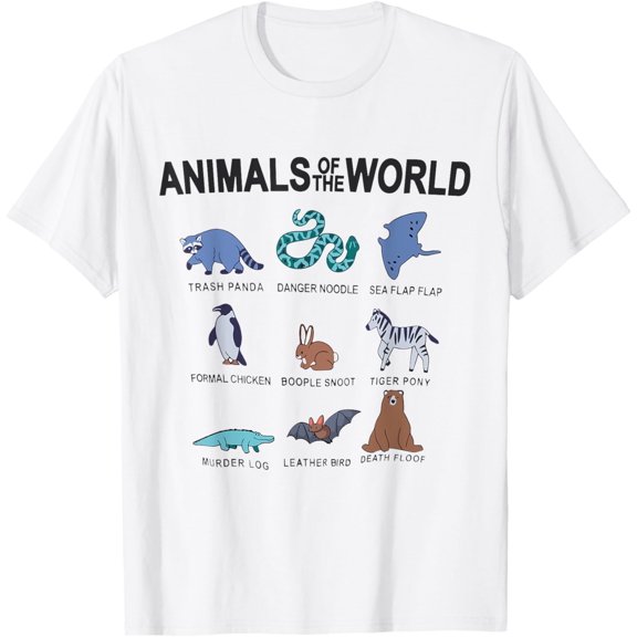 Sam Soft Animal of the world trash panda danger noodle sea flap flap T-Shirt