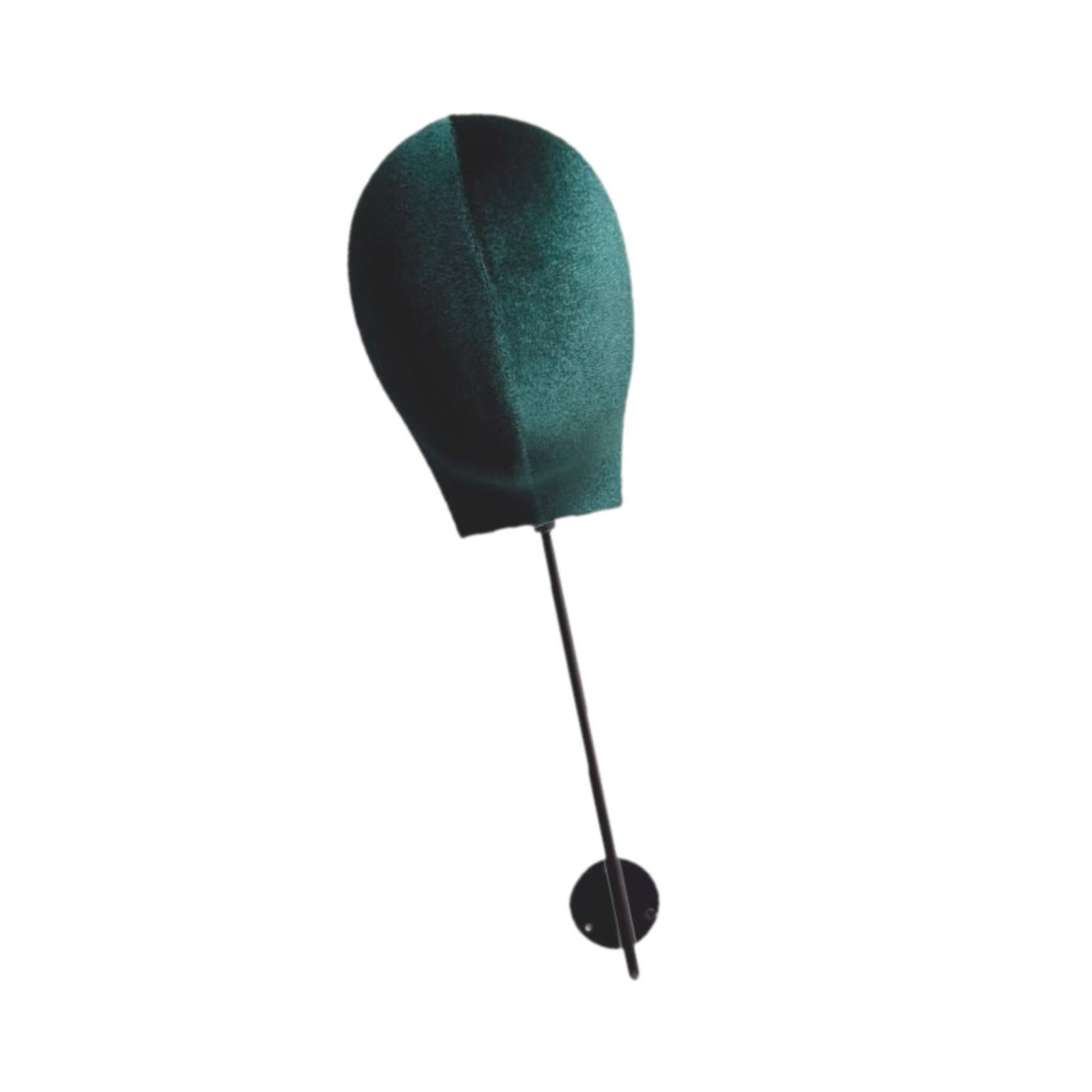 Serenable Wig Head Stand Mannequin Head Multifunctional Home Decor Hat Display Stand Holder Wigs Holder for Hats Scarves Shopping Mall Green