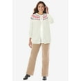 thumbnail image 3 of Woman Within Plus Size Fair Isle Cardigan Sweater, 3 of 5
