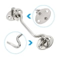 thumbnail image 4 of Uxcell 4 Inch Hook Eye Latch, Cerradura de gancho y ojo de acero inoxidable para privacidad, cerradura de puerta, tono plateado, 4 of 6