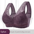 thumbnail image 2 of S-6XL Sports yoga bra cotton cups front zipper underwear breathable women no steel ring tank top lace large size bra, 2 of 9