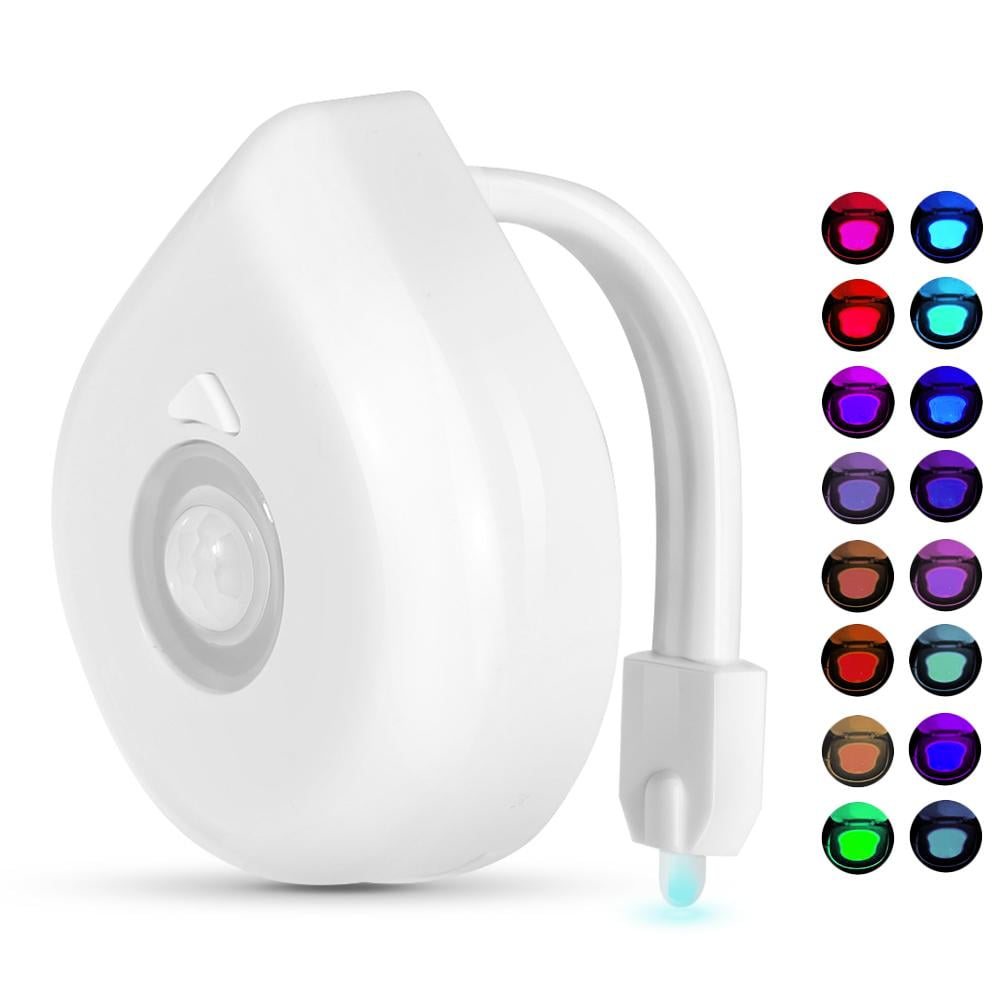16 Colors LED Motion Sensor Toilet Light Battery Operated Bright Night