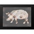 thumbnail image 2 of Pinto, Patricia 14x11 Black Modern Framed Museum Art Print Titled - Rustic Plaid Pig, 2 of 5