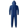thumbnail image 7 of ZHOGXU Family Matching Pajamas Long Sleeve Solid Color Zipper Hooded Jumpsuits Comfortable Soft Holiday Festive Sleepwear Dad-Blue Xxl, 7 of 7