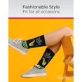 thumbnail image 5 of MeMoi Women's Mardi Gras Bamboo Crew Socks - Womens - Female, 9-11, Black, 5 of 7