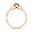 thumbnail image 2 of ANGARA Natural Bezel-Set Round 1.6 ct Blue Sapphire Solitaire Ring in 14K Rose Gold for Women (Size-7mm) | September Birthstone, Anniversary, Jewelry Gift for Women | Natural Blue Sapphire Ring, 2 of 9