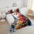 thumbnail image 4 of Erosebridal Paris Decor Comforter Set Toddler Girly French Eiffel Tower Bedding Sets Women 2 Pieces, 4 of 7
