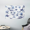 thumbnail image 1 of Indigo Tapestry, Abstract Grunge Watercolored Hand Drawn Image Shadow Tree Leaves, Wall Hanging for Bedroom Living Room Dorm Decor, 60W X 40L Inches, Purple Dark Blue and White, by Ambesonne, 1 of 2