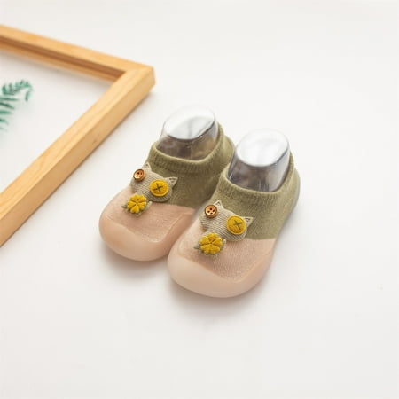 

MIUBAGIAL Toddler Indoor Cartoon Cats First Walkers Casual Baby Elastic Socks Shoes