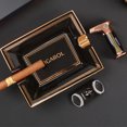 thumbnail image 2 of Ashtray, high-end cigar cutter three piece set, cigar lighter tool pliers, cigar scissors three in one,SKU00707-轻奢款【雪茄工具三件套】, 2 of 9
