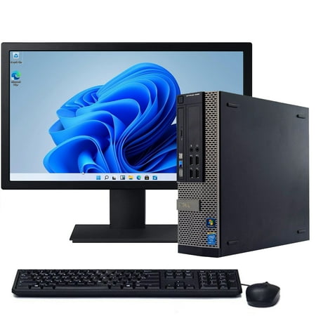Dell OptiPlex 7010 Windows 11 Professional Desktop Computer Bundle Intel Core i5 Processor 8GB RAM 500GB Hard Drive DVD-RW with 19" LCD Wifi Keyboard and Mouse - Used
