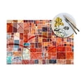 thumbnail image 4 of XMXT 6 Pcs Woven Placemats, Marble Aesthetic Print Stain Resistant Anti-Skid Placemat for Kitchen Table, 12 x 18 inches, 4 of 6