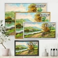 thumbnail image 4 of Designart 'The River By The Rural Road' Traditional Framed Canvas Wall Art Print, 4 of 5