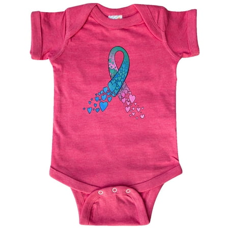 

Inktastic Thyroid Cancer Awareness with Heart Ribbon Gift Baby Boy or Baby Girl Bodysuit