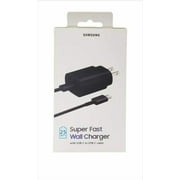 Samsung Galaxy A50 Original 25W USB-C Super Fast Charging Wall Charger - Black (US Version with Warranty) - in Retail Packaging