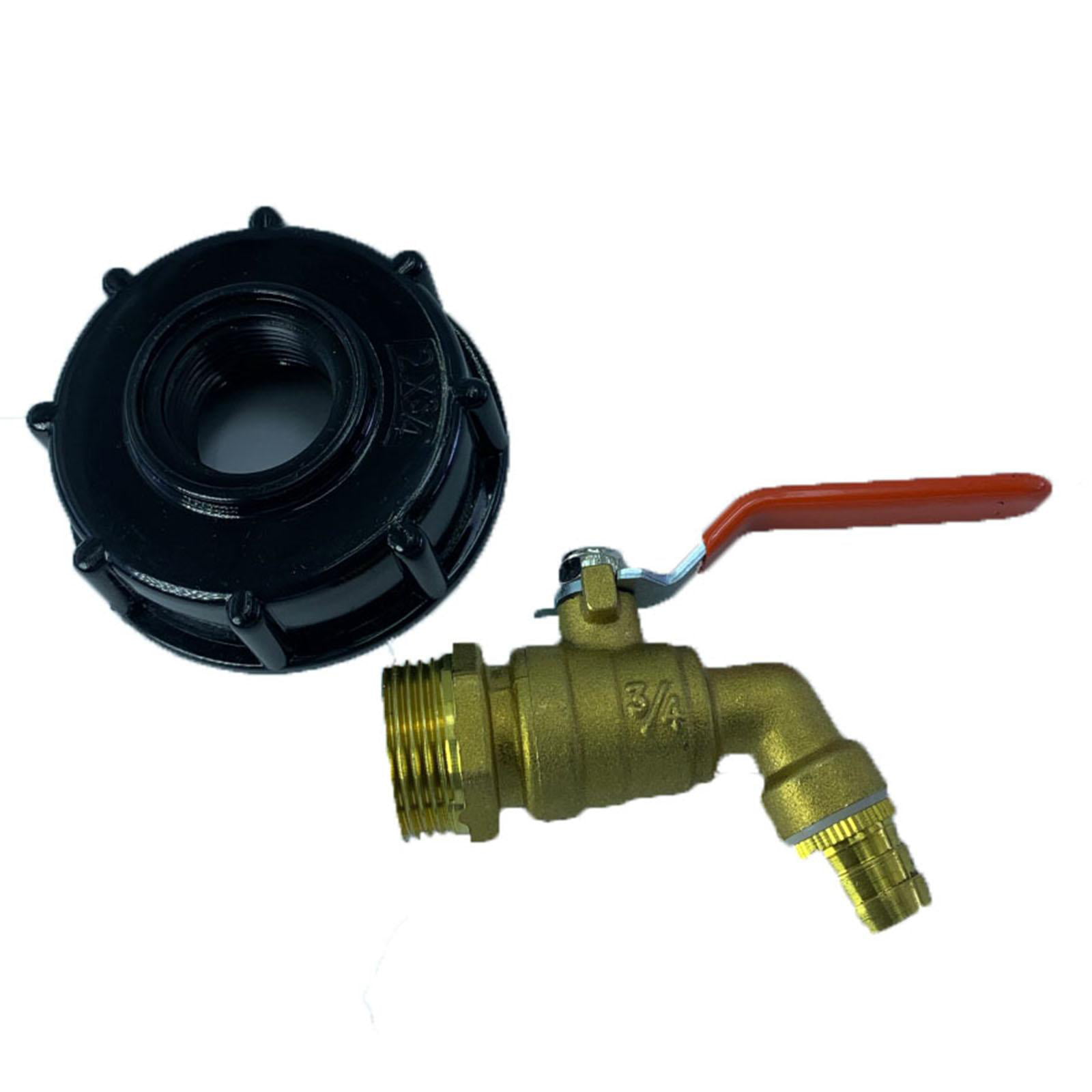 Black IBC Water Tote Tank Adapter Coarse Thread-Garden Hose Connector Plastic 3x 