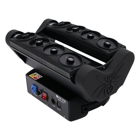 8-Eye Stage Moving Head Light, Multi-Color, Flexible Rotation, DMX512 Control for Live Performances and Events