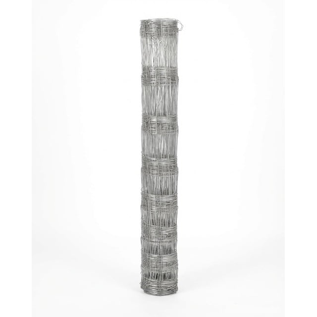 Clôture pour Bovins en Acier Galvanisé Robuste 4 Pi x 328 Pi à Maillons de Chaîne, Conception Résistante à la Rouille, Polyvalente, Fil de Ferme et de Cour, Clôture Roulée pour Bétail, Chèvres, Moutons, Porcs et Cerfs