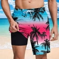 thumbnail image 5 of Thousandth Men Casual Beach Shorts Hawaiian Breathable Swim Trunks Quick Dry Board Shorts Loose Fit Breathable Drawstring Summer Vacation Shorts, 5 of 8
