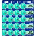 thumbnail image 1 of Murata 317 SR516SW Battery 1.55V Silver Oxide Watch Button Cell (20 Batteries), 1 of 5