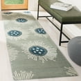 thumbnail image 3 of SAFAVIEH Soho Cedar Floral Wool Runner Rug, Light Blue/Multi, 2'6" x 12', 3 of 9