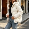 thumbnail image 5 of Xdegoge Womens Puffer Jacket Zip Up Thick Insulated Quilted Padded Winter Coat with Pockets Cold Weather Warm Hooded Outerwear,Sizes M-4Xl, 5 of 7