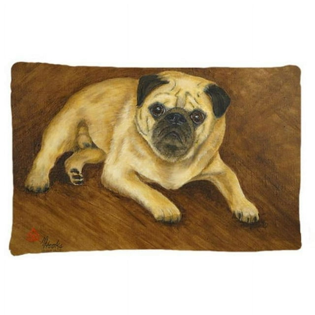 Carolines Treasures MH1062PILLOWCASE Fawn Pug Roscoe Fabric Standard Pillowcase