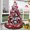 Red + Black Plaid, variant on Bueautybox Christmas Tree Skirt, 48 Inch Large Buffalo Plaid Christmas Tree Skirt, Rustic Burlap Xmas Tree Skirt with Thick Faux Fur Snowflake