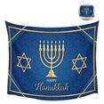 thumbnail image 4 of Injueey Tapiz colgante de pared de poliéster, decoración del hogar de Hanukkah, tapiz impreso único para el hogar para dormitorio, sala de estar, Decoración del hogar Numero 3 Injueey HA027037-03, 4 of 6