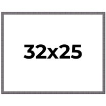 32x25 Frame Blue Kingsley Pewter Solid Wood Picture Frame Width 0.75 Inches |Interior Depth 0.5