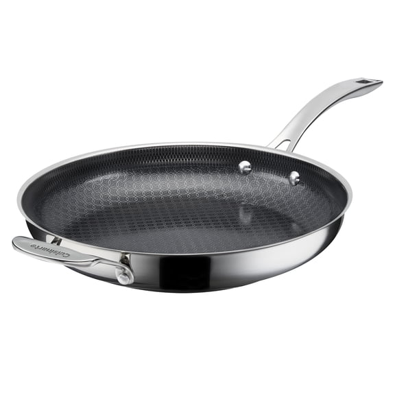 Cuisinart FusionPlus Stainless Steel 12" Skillet with Helper Handle, Ceramic Non-Stick Hybrid Fry Pan