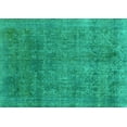 thumbnail image 1 of Ahgly Company Machine Washable Indoor Rectangle Abstract Turquoise Blue Modern Area Rugs, 8' x 12', 1 of 4