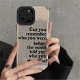 thumbnail image 2 of Funda de teléfono de cuero suave con letras negras a la moda para IPhone 14 11 13 12 Pro XS Max 7 8 Plus X XR SE, cubierta trasera con protección de lente Simple Fivean unisex, 2 of 2